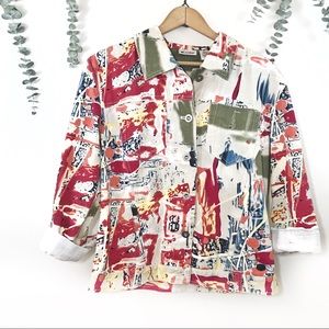 Vintage “Art Teacher” Jean Jacket Boho Indie